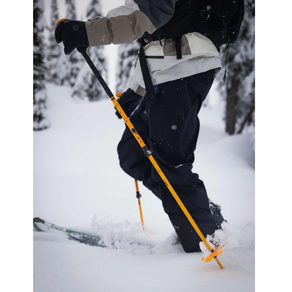 美品　LINE スキー ストック 黒/オレンジ 85cm ライン スキーポール 2024 GRIP STICK Black-Orange A2302003014