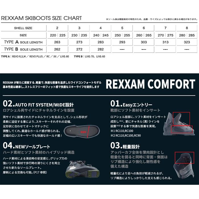REXXAM（レクザム） スキーブーツ RC-100 / DARK NAVY (25-26 2026