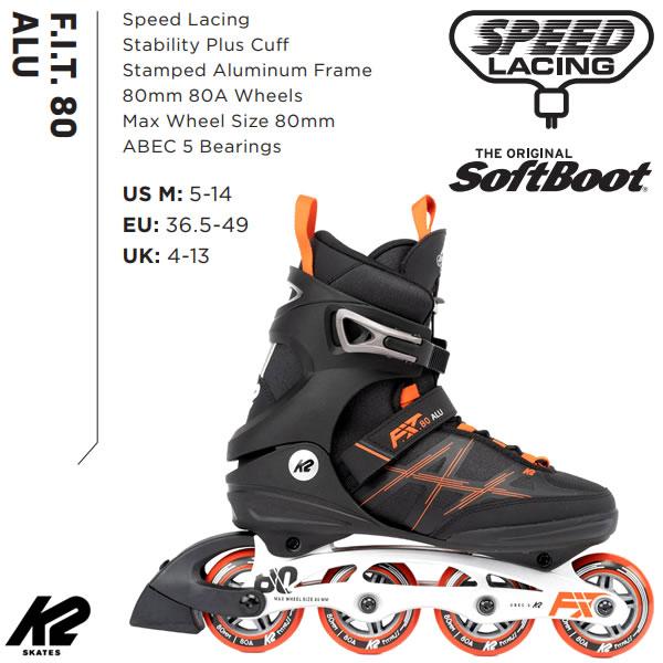 K2 インラインスケート 大人 F.I.T. 80 ALU Mens ケーツー 男性用