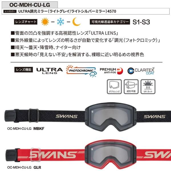 SWANS（スワンズ） スキーゴーグル 調光レンズ OUTBACK COMPACT OC-MDH