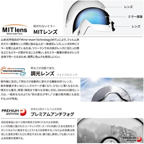 SWANS（スワンズ） スキーゴーグル 調光レンズ RIDGELINE RL-MDH-CMIT