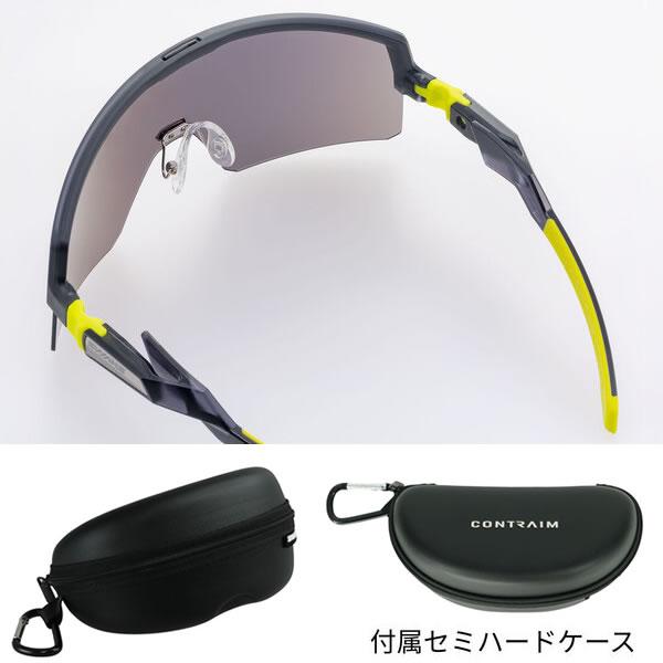 スワンズ サングラス ミラーレンズ CONTRAIM (CR-4201 CSK) マットクリアスモーク×ライムイエロー コントライム ゴルフ swansの画像