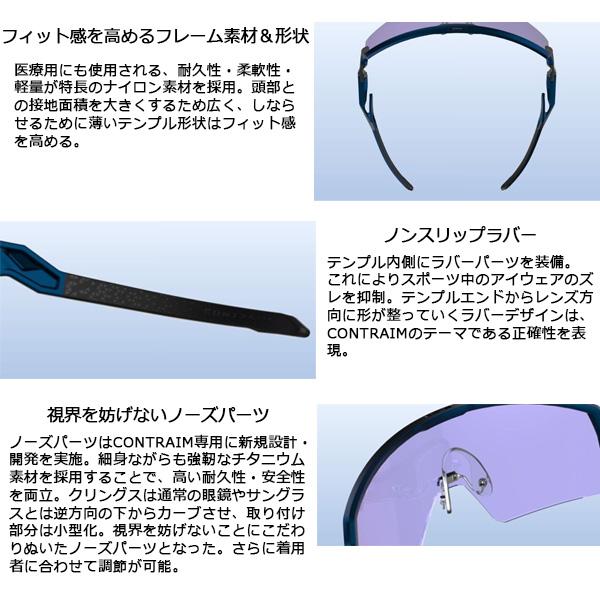 スワンズ サングラス ミラーレンズ CONTRAIM (CR-3901 GMR) マットガンメタリック×ブラック コントライム ゴルフ swansの画像