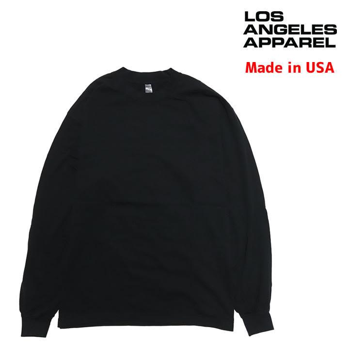 LOS ANGELES APPAREL ロサンゼルスアパレル /無地 肉厚 6.5oz 長袖Tシャツ ロンT / Long Sleeve Garment  Dye T-Shirt BLACK / 1807GD ロスアパ :802274:WebSports - 通販 - Yahoo!ショッピング