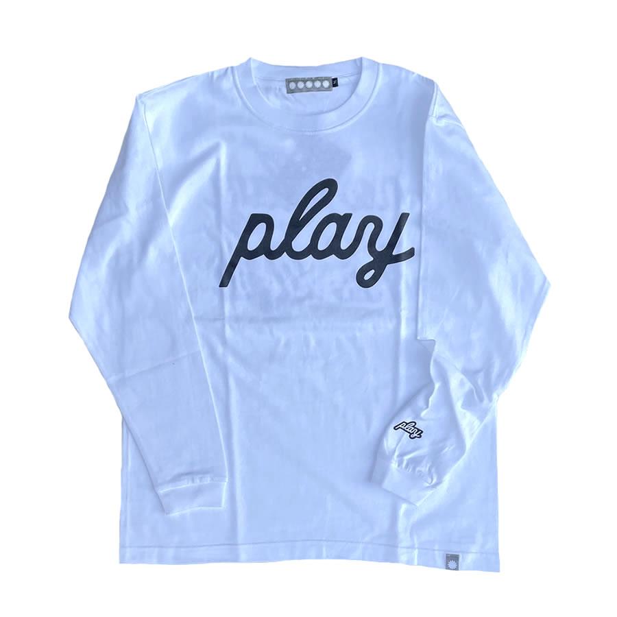 PLAY DESIGN プレイデザイン / P01 長袖Tシャツ ロンT LS TEE - WHITE 