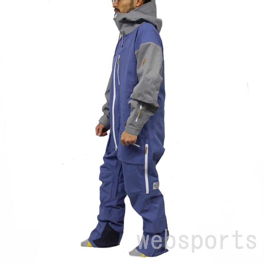 16 17 Turtoise タータス スノーウェア スキーウェア パウダースキー バックカントリー 3レイヤー ワンピース つなぎ Powder M Blue X M Gray Websports 通販 Yahoo ショッピング