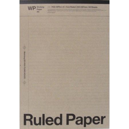 ユナイテッドビーズ レポートパッド Ruled Paper（横罫）A4 ワーキングペーパー PAD-WPA4-01｜webtenshindo
