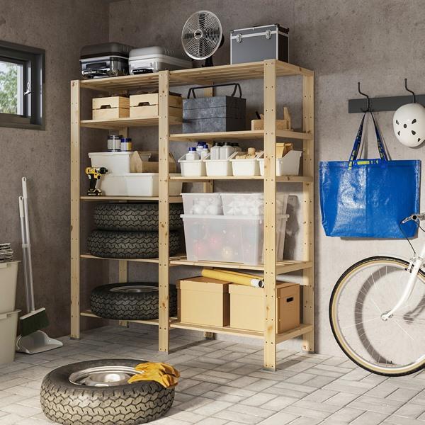 [IKEA/イケア/通販]HEJNE ヘイネ2セクション, エンドプロテクター付き/ソフトウッド,154x50x172 cm[4](09607607) |  | 01