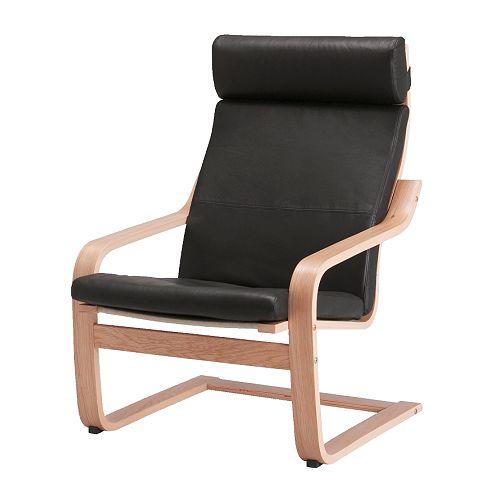 IKEA/イケア POANG アームチェア用クッション, スミーディグ ブラック | 