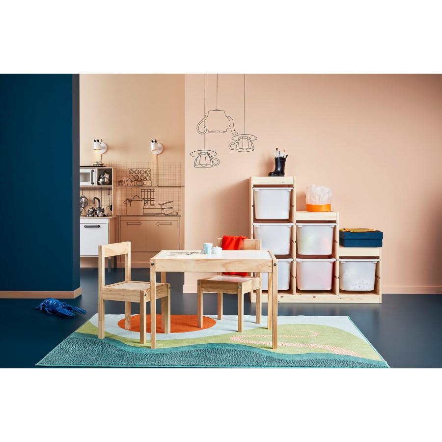 [IKEA/イケア/通販]LATT レット 子ども用テーブル チェア2脚付, ホワイト, パイン材[D](10178413) |  | 01