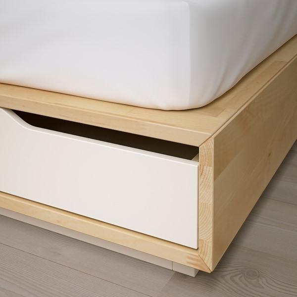 【IKEA/イケア/通販】MANDAL マンダール ベッドフレーム 収納付き, バーチ/ホワイト[3](10280482) |  | 03
