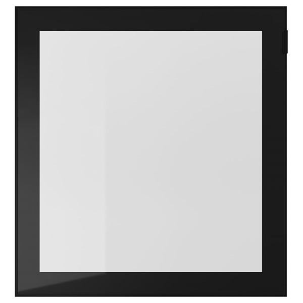 【IKEA/イケア/通販】GLASSVIK グラスヴィーク ガラス扉, ブラック/クリアガラス[D](10291659) | 