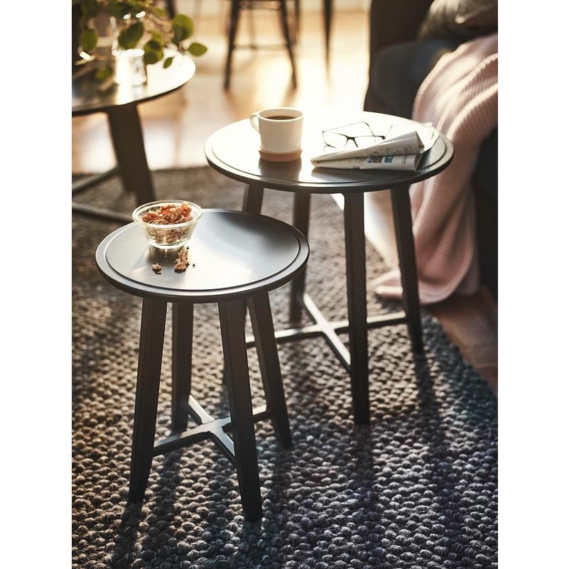 【IKEA/イケア/通販】KRAGSTA クラーグスタ ネストテーブル2点セット, ブラック[D](10353058) |  | 01