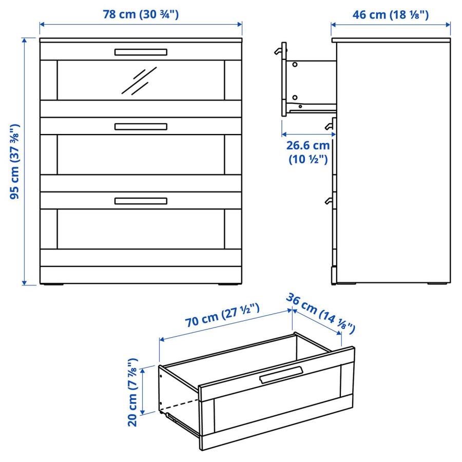 IKEA/イケア/通販]BRIMNES ブリムネス チェスト（引き出し×3