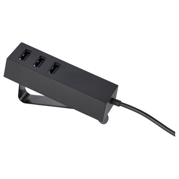 【IKEA/イケア/通販】LORBY ロルビ USB充電器 クランプ付き, ブラック[A](10381971) | 