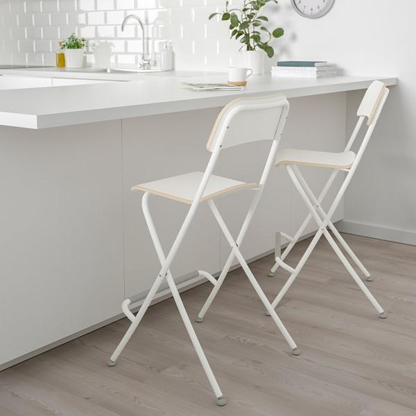 [IKEA/イケア/通販]FRANKLIN フランクリンカウンターチェア 背もたれ付き 折りたたみ式, カウンターの高さ ホワイト/ホワイト,63 cm[H](10404878) |  | 01