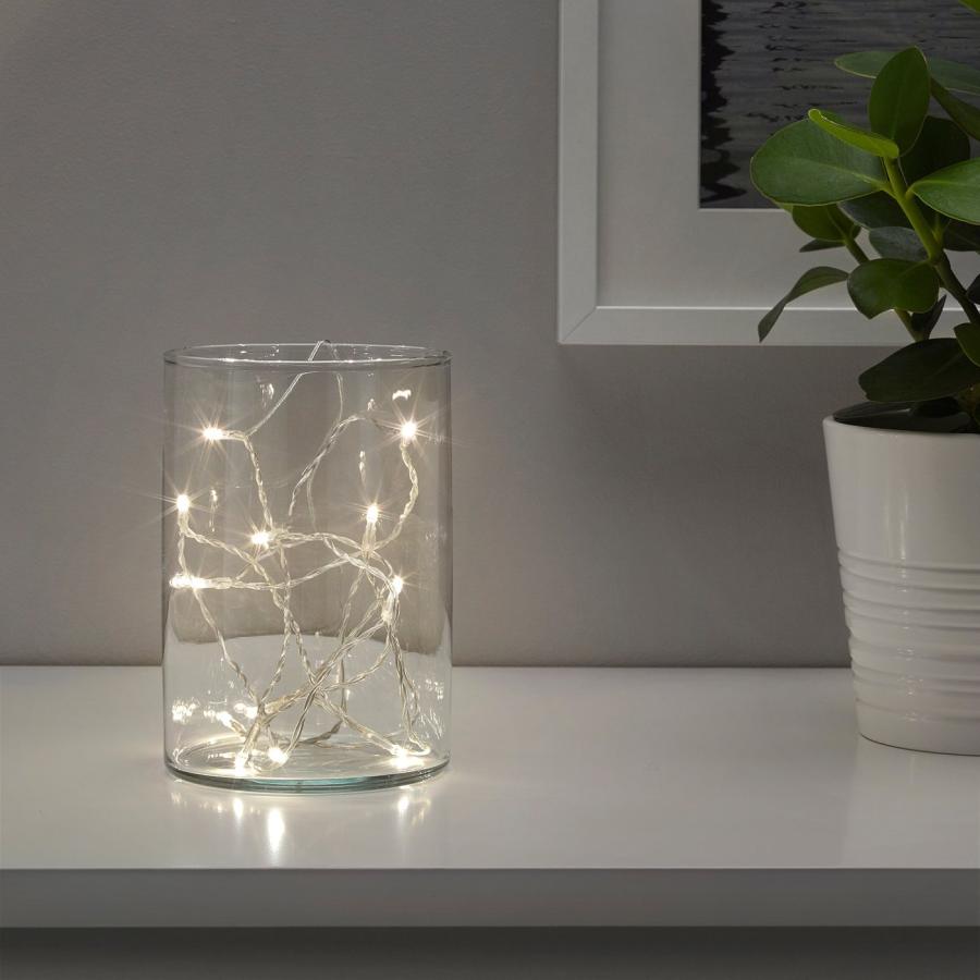 [IKEA/イケア/通販]LEDFYR レードフィール LEDライトチェーン 全12球, 室内用, 電池式 シルバーカラー[A](10421024) |  | 01