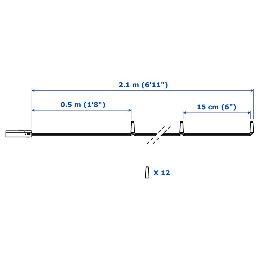 [IKEA/イケア/通販]LEDFYR レードフィール LEDライトチェーン 全12球, 室内用, 電池式 シルバーカラー[A](10421024) |  | 05
