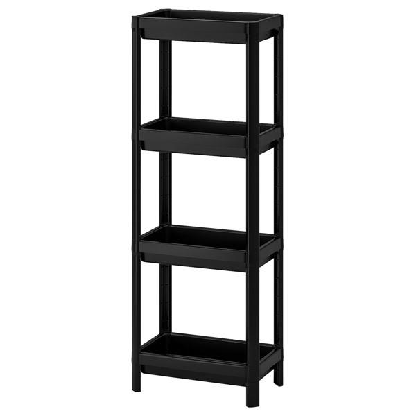 【IKEA/イケア/通販】VESKEN ヴェスケン シェルフユニット, ブラック[C](10450808) | 