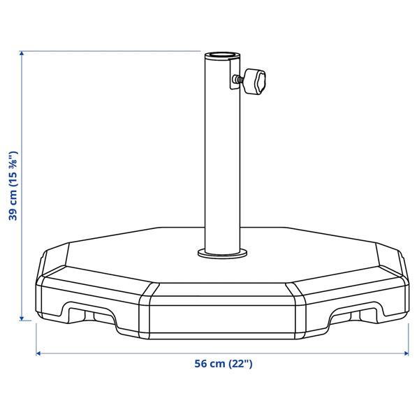 【IKEA/イケア/通販】HUVON フーヴォン パラソル土台, グレー[D](10457107) |  | 02