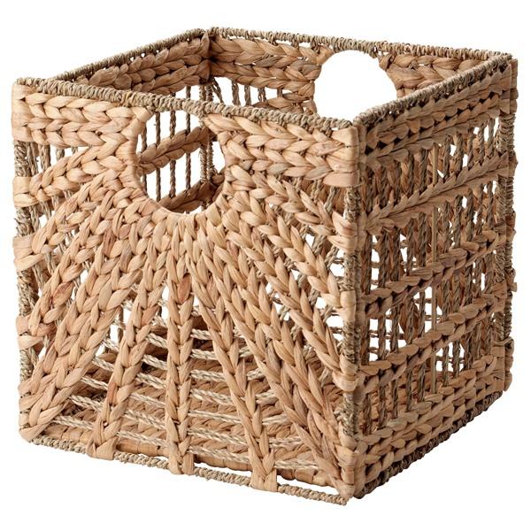 【IKEA/イケア/通販】LUSTIGKURRE ルスティグクルレ バスケット, ナチュラル ホテイアオイ/シーグラス（水草）,…[D](10457409) | 