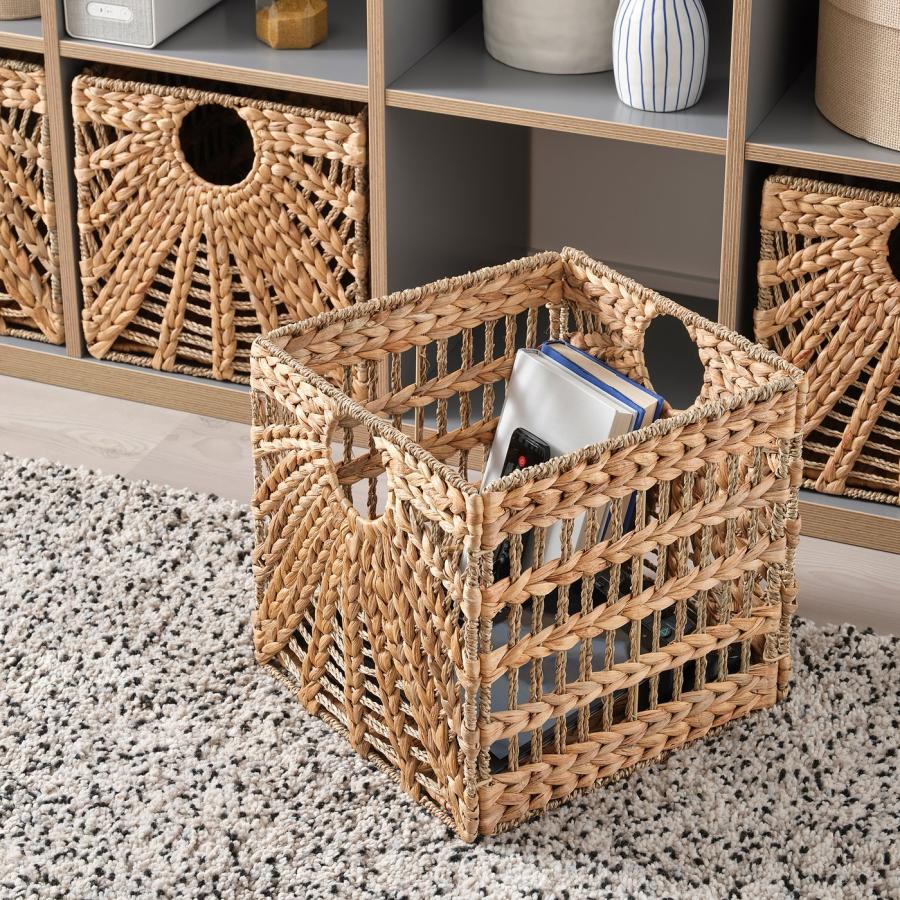 [IKEA/イケア/通販]LUSTIGKURRE ルスティグクルレ バスケット, ナチュラル ホテイアオイ/シーグラス（水草）, 32x33x32 cm[D](10457409) |  | 05