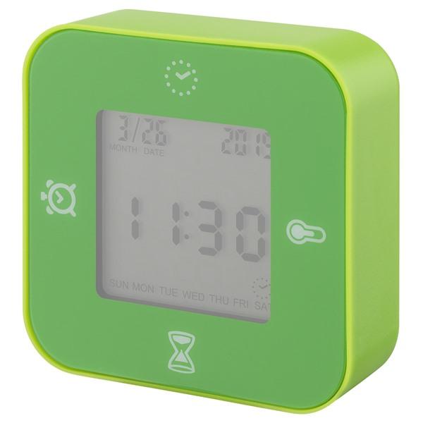 【IKEA/イケア/通販】KLOCKIS クロッキス 時計/温度計/アラーム/タイマー, グリーン[A](10469959) | 