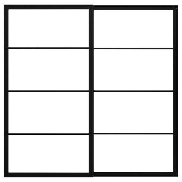[IKEA/イケア/通販]PAX パックス引き戸用アルミ枠 レール付き, ブラック,200x201 cm[K](10473372) | 