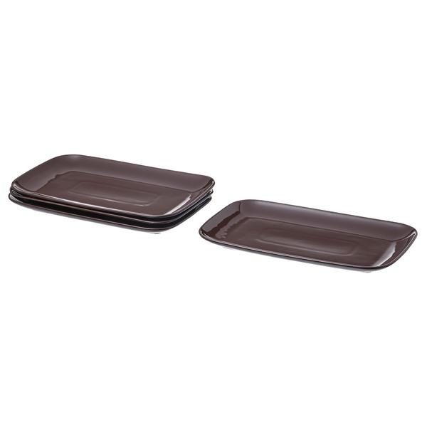 【IKEA/イケア/通販】FARGKLAR フェルグクラー プレート, グロス ブラウン[B](10485445) | 