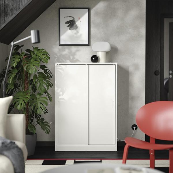 [IKEA/イケア/通販]TONSTAD トンスタードキャビネット 引き戸付, オフホワイト,81x37x116 cm[FF](10488887) |  | 01