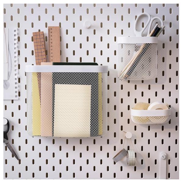 【IKEA/イケア/通販】SKADIS スコーディス 収納バスケット3個セット, ホワイト[A](10517762) |  | 02