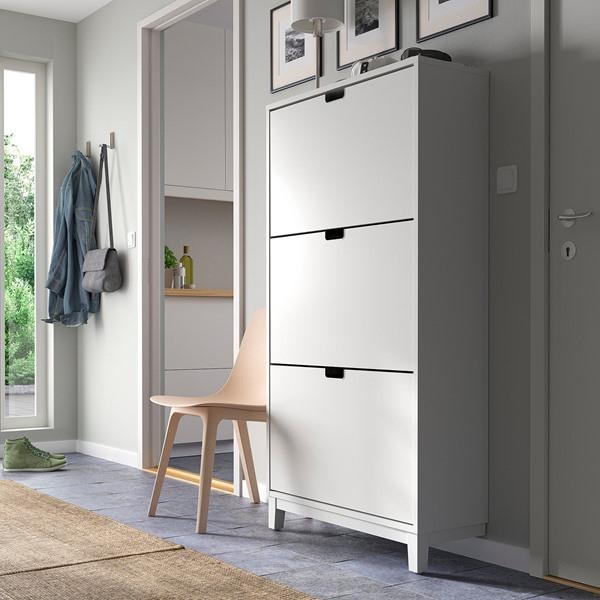 [IKEA/イケア/通販]STALL ステルシューズボックス3段, ホワイト,79x29x148 cm[HD](10530264) |  | 01