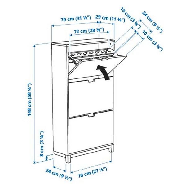[IKEA/イケア/通販]STALL ステルシューズボックス3段, ホワイト,79x29x148 cm[HD](10530264) |  | 06