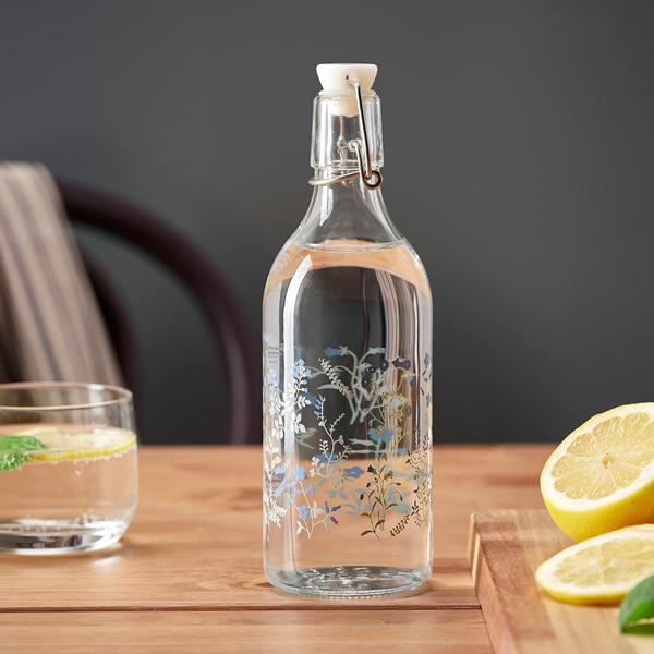 【IKEA/イケア/通販】KORKEN コルケン ボトル ふた付き, 模様入り/ブルー/グリーン[A](10530301) |  | 03