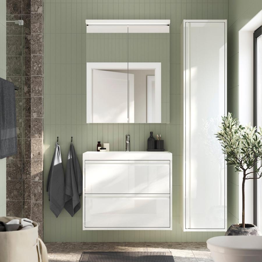 [IKEA/イケア/通販]LETTAN レッタン ミラーキャビネット 扉付き, ミラー調/ミラーガラス, 80x15x95 cm[AE](10535501) |  | 01