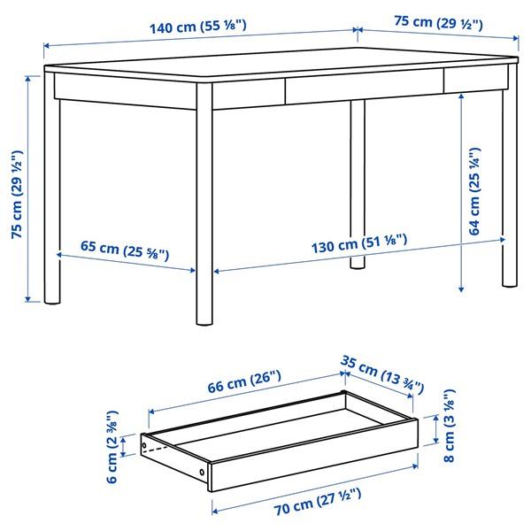 [IKEA/イケア/通販]TONSTAD トンスタードデスク, オーク材突き板,140x75 cm[H](10538255) |  | 02