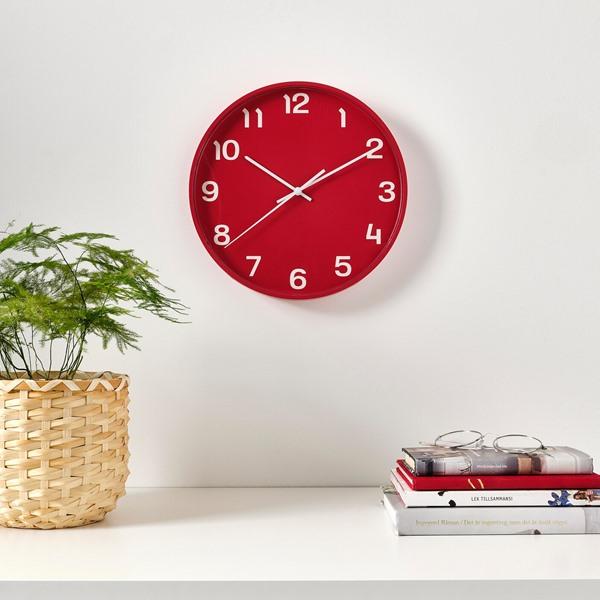 【IKEA/イケア/通販】PLUTTIS プルッティス ウォールクロック, 低消費電力/レッド[B](10540852) |  | 01