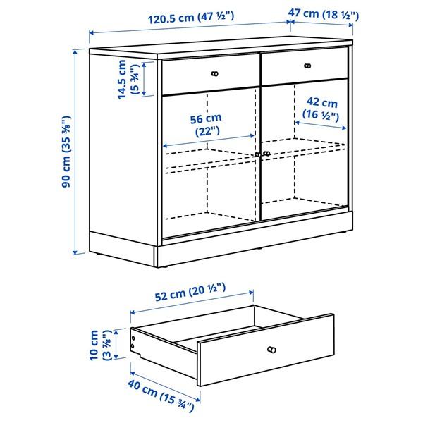 [IKEA/イケア/通販]TONSTAD トンスタードサイドボード, ブラウン ステインオーク材突き板,121x47x90 cm[3](10557178) |  | 04