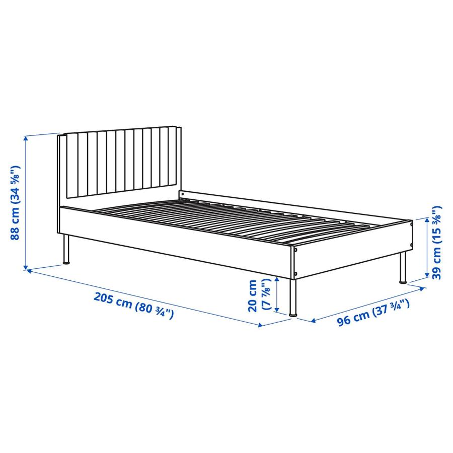 [IKEA/イケア/通販]BRUKSVARA ブルクスヴァーラ ベッドフレーム, ホワイト, 90x200 cm[L](10558205) |  | 04