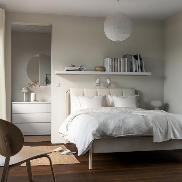 [IKEA/イケア/通販]TALLASEN テルオーセンファブリックベッドフレーム, ク-ルスタ ライトベージュ,140x200 cm[L](10569355) |  | 01