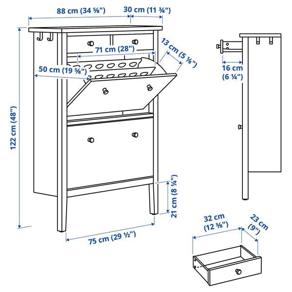 [IKEA/イケア/通販]GULLABERG グラベリシューズボックス2段, グレー,88x30x122 cm[HG](10587694) |  | 06