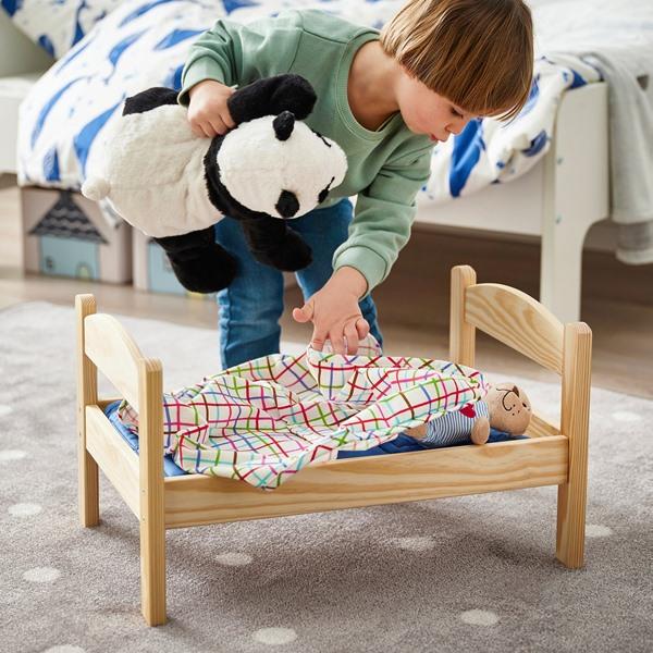 [IKEA/イケア/通販]DUKTIG ドゥクティグ人形用ベッド ベッドリネンセット付き, パイン材/マルチカラー[C](10589221) |  | 02