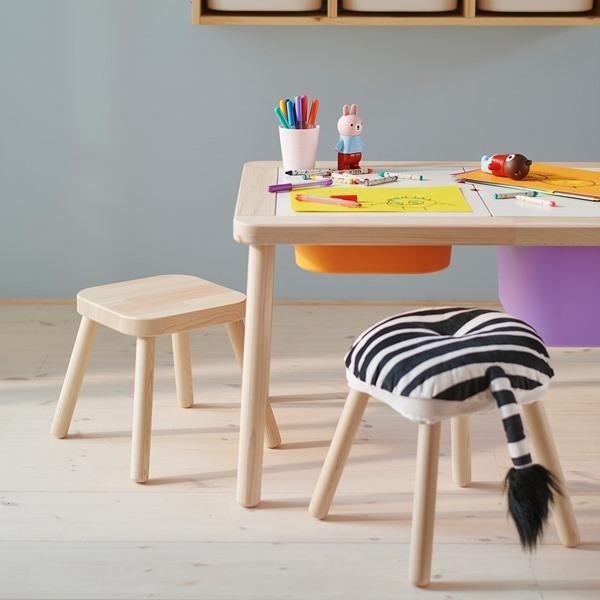 [IKEA/イケア/通販]FLISAT フリサット子ども用スツール, パイン材[B](10596537) |  | 01