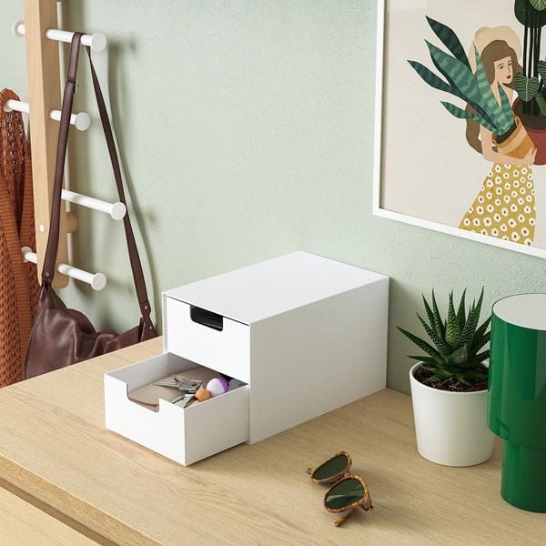 [IKEA/イケア/通販]FJADERHARV フィェデルハルヴミニチェスト（引き出し×2）, ホワイト,16x25 cm[B](10596919) |  | 01