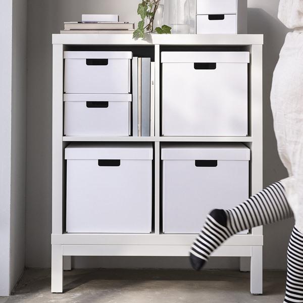 [IKEA/イケア/通販]FJADERHARV フィェデルハルヴ収納ボックス ふた付き, ホワイト,25x35x16 cm[B](10596924) |  | 01