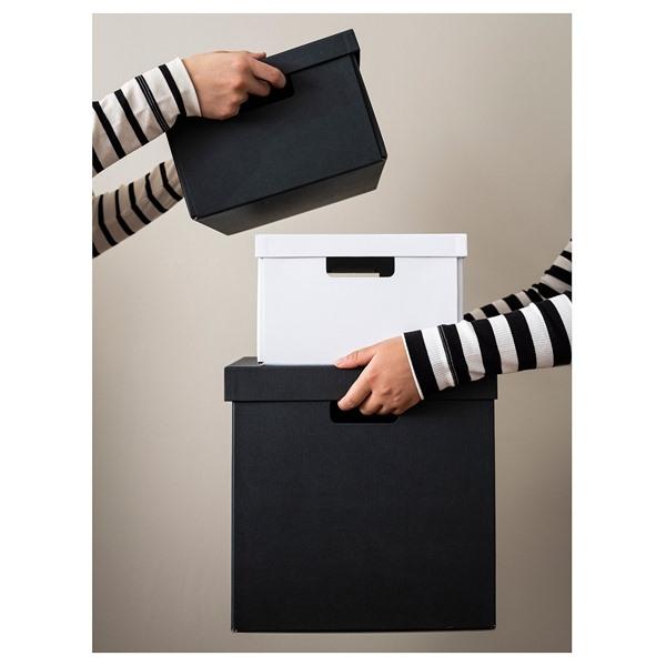 [IKEA/イケア/通販]FJADERHARV フィェデルハルヴ収納ボックス ふた付き, ホワイト,25x35x16 cm[B](10596924) |  | 09