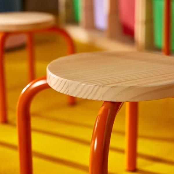 [IKEA/イケア/通販]GREJSIMOJS グレイシモイス子ども用スツール, 木製/オレンジ[C](10598975) |  | 04