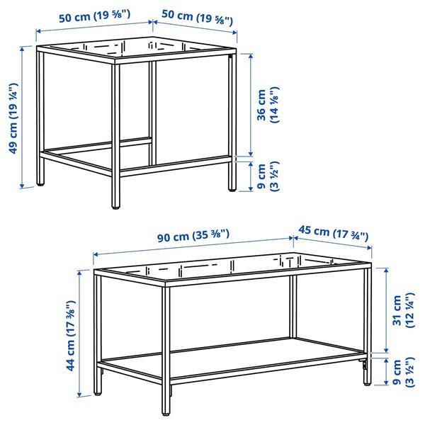 [IKEA/イケア/通販]VITTSJO ヴィットショーネストテーブル2点セット, ライトベージュ/ガラス,90x50 cm[F](10604349) |  | 05