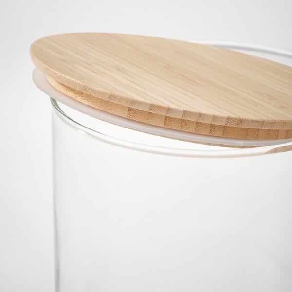 [IKEA/イケア/通販]EKLATANT エクラタントふた付き容器, クリアガラス/竹,2.3 l[A](10608757) |  | 04