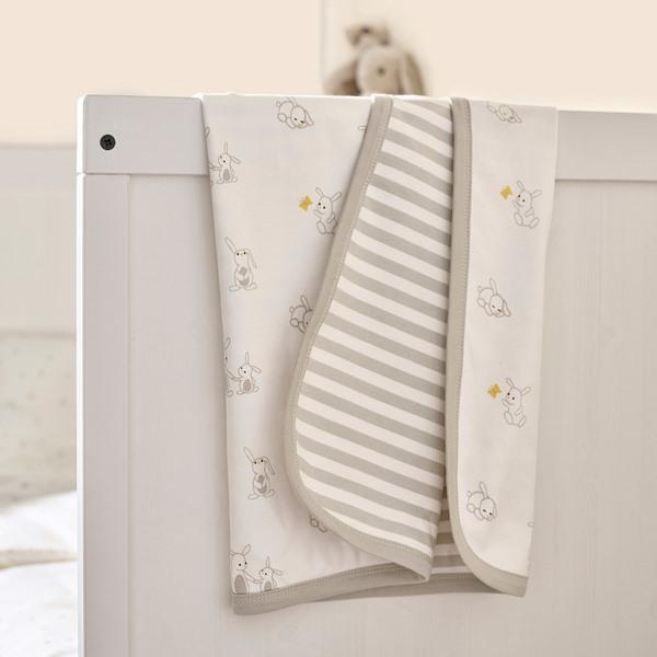[IKEA/イケア/通販]LEN レーン毛布, ホワイト ベージュ/ウサギ柄 ストライプ模様,80x100 cm[A](10625101) |  | 03